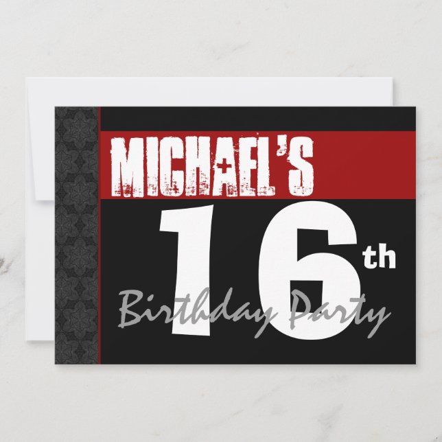 Invitation 16e anniversaire des Black Black White Stars moder (Devant)