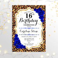 16e anniversaire - Royal Blue Gold Empreinte de lé