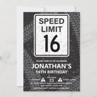 Invitation 16th Birthday Party for Boy