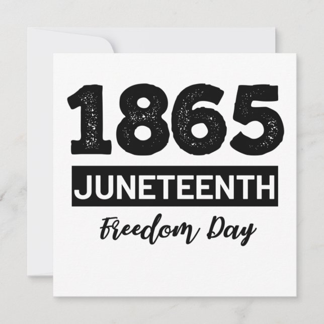 Invitation 1865 Jour de la Liberté des Africains-Américains (Devant)