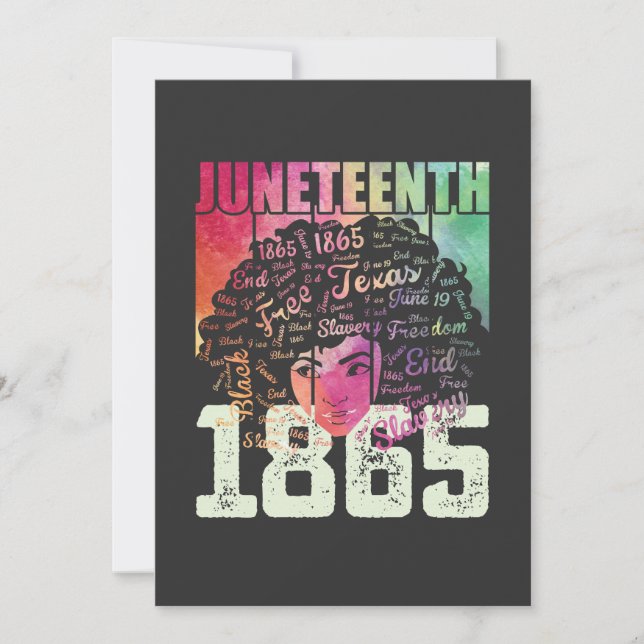 Invitation 1865 Liberté noire afro-américaine (Devant)