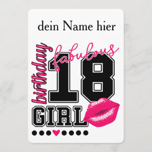 Invitation 18) Anniversaire de 18e anniversaire de Birthday g
