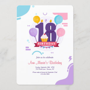 Invitation 18e anniversaire