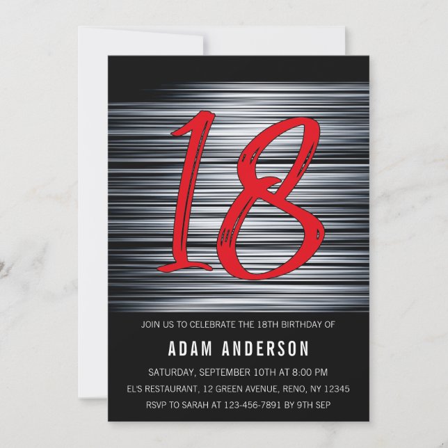 Invitation 18e anniversaire des Black and White Men (Devant)