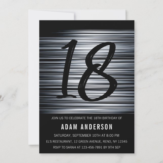 Invitation 18e anniversaire des Black and White Men (Devant)
