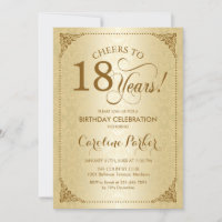 18e anniversaire - Gold Damask