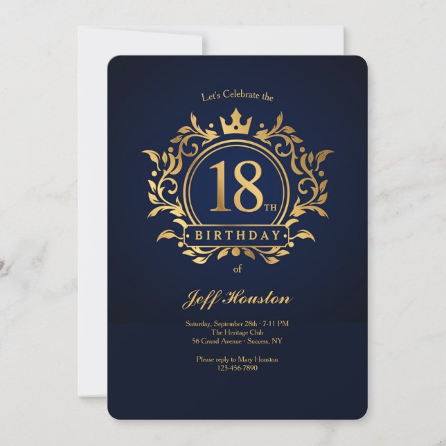 Invitation 18e fête d'anniversaire (Devant)
