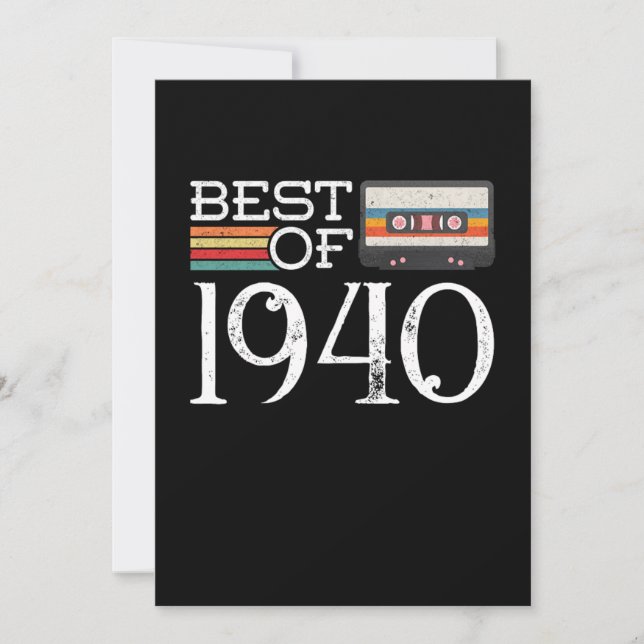Invitation 1940 Vintage 80 (Devant)