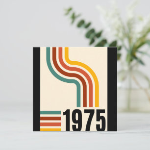 Invitation 1975 Poster vintage rétro 50e anniversaire