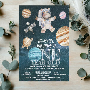 Invitation 1 an Anniversaire de l'astronaute spatiale