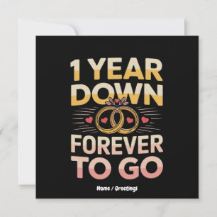 Invitation 1 an de retard pour toujours aller 1er anniversair