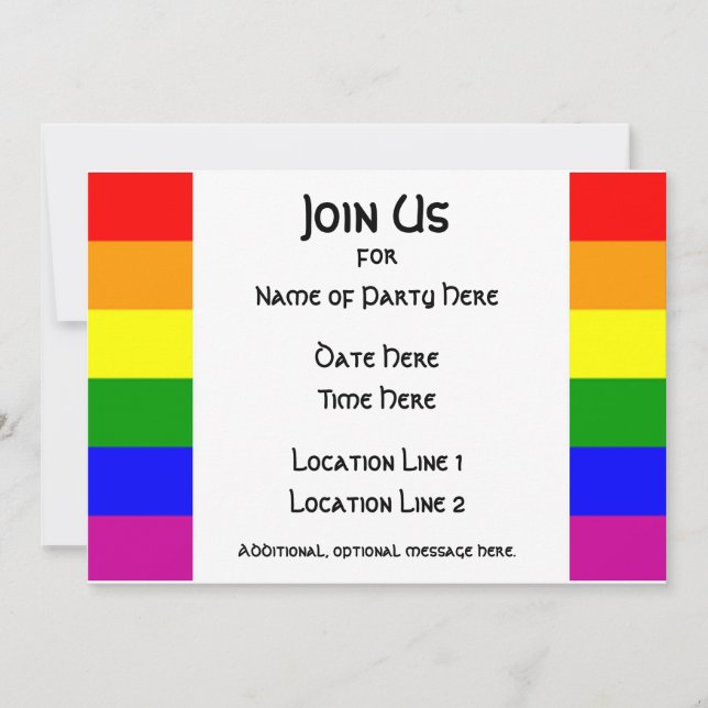 Invitation #1 de partie de fierté de LGBT (Devant)