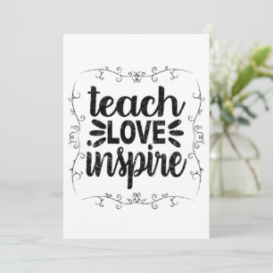 Invitation 1- Enseigner l'Amour Inspirer chemise, Retro Ensei