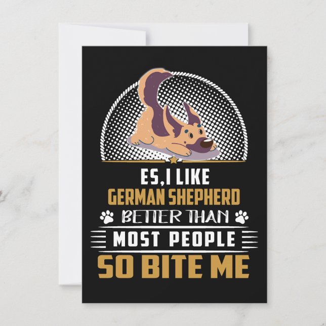 Invitation 1 Es J'aime mieux les bergers allemands que la plu (Devant)