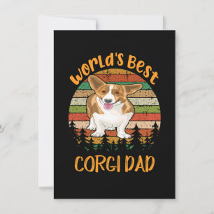 Invitation 1 Meilleur Papa Corgi du Monde