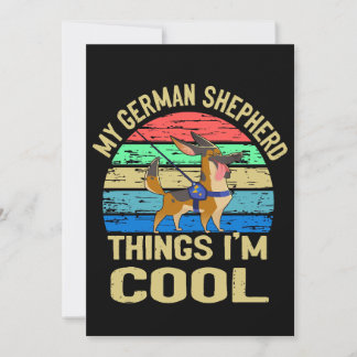 Invitation 1 Mon truc de berger allemand Je suis cool vintage