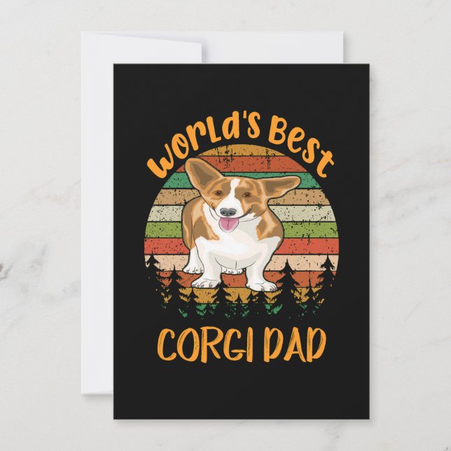 Invitation 1 World's Best Corgi Dad (Devant)