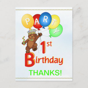 Invitation 1er anniversaire BearMerci