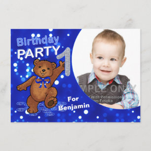 Invitation 1er anniversaire de la fête des Nounours, photo pe