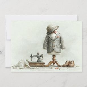 Invitation 1er anniversaire Haute Couture Baby Boy & Atelier