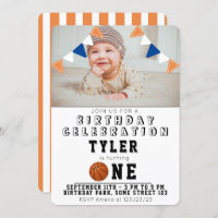 1er anniversaire mignon Basketball Balls Enfants P