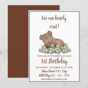 Invitation 1er Anniversaire - Nous pouvons attendre tôt Invit