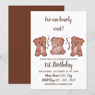 Invitation 1er Anniversaire - Nous pouvons attendre tôt Invit