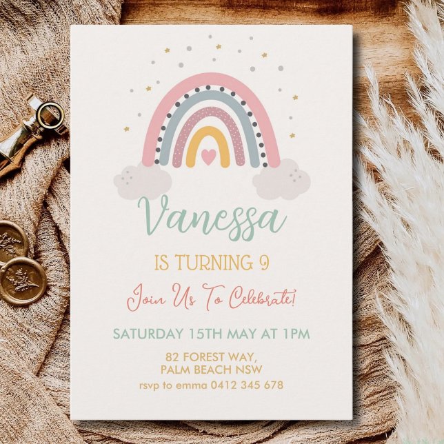 Invitation 1ère 2e 3e 4e 6e 7e 8e fête d'anniversaire (Créateur téléchargé)