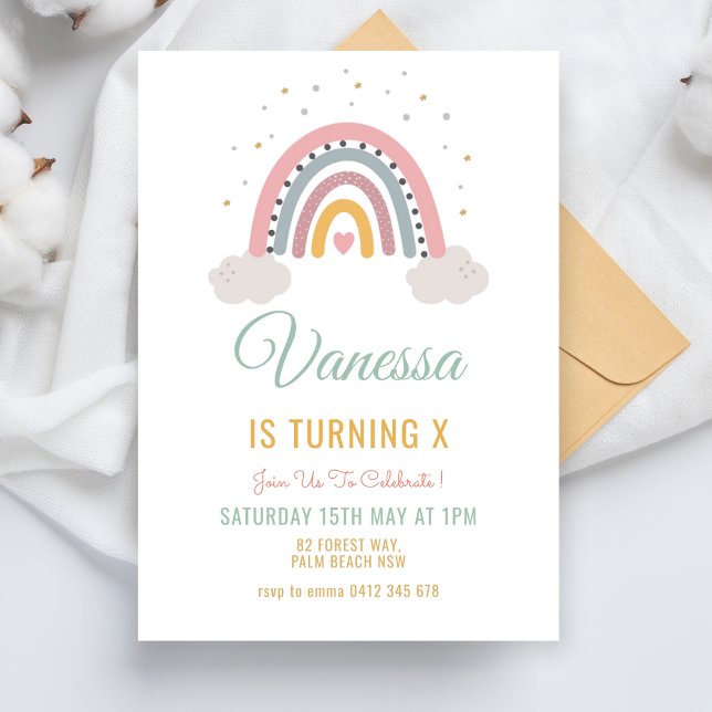 Invitation 1ère 2e 3e 4e 6e 7e 8e fête d'anniversaire (Créateur téléchargé)