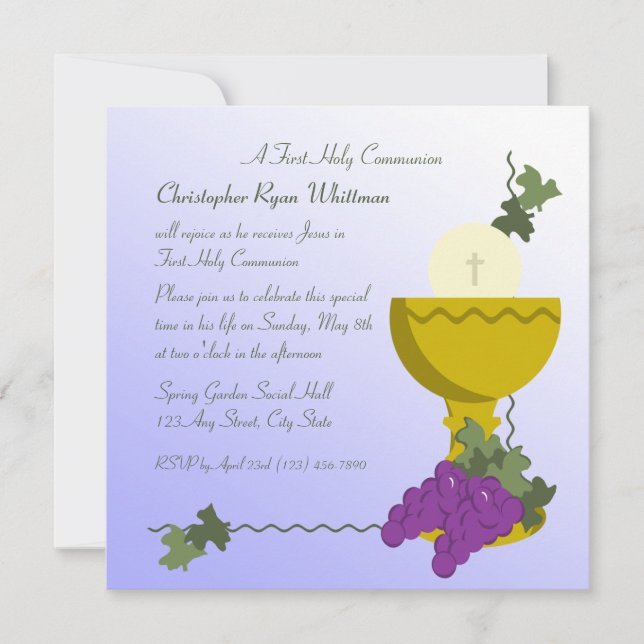 Invitation 1ère communion (Devant)