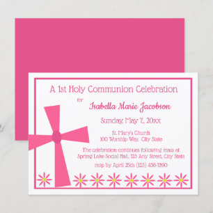 Invitation 1ère Croix et Fleurs de Communion