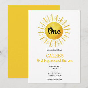 Invitation 1ère excursion autour du soleil 1 fête d'anniversa