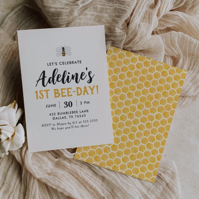 Invitation 1ère fête des abeilles Anniversaire des bourdons (Créateur téléchargé)