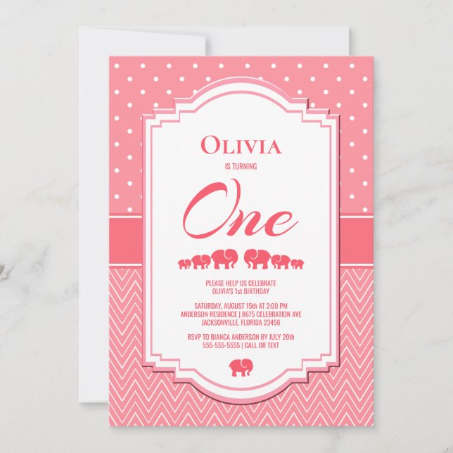 Invitation 1ère fête des éléphants roses (Devant)