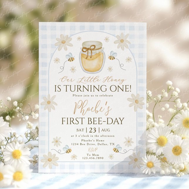 Invitation 1ère Filles de la fête des abeilles Anniversaire F (Créateur téléchargé)