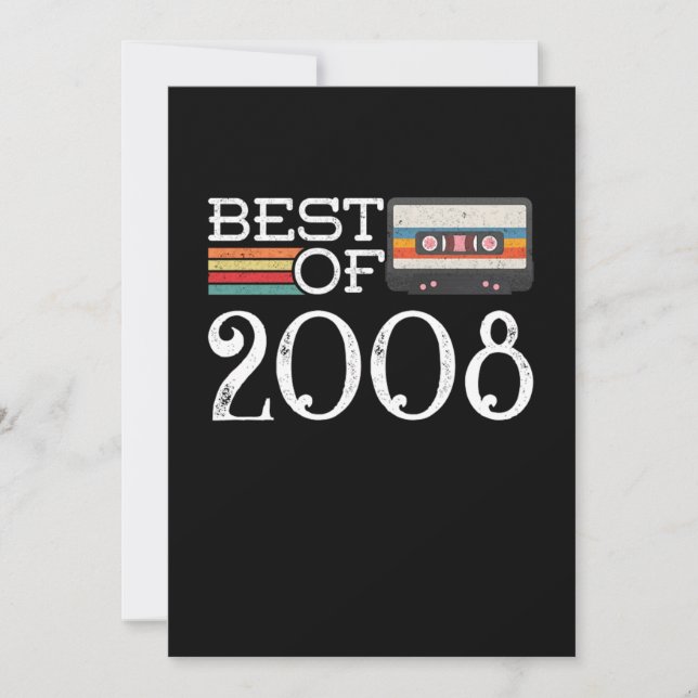 Invitation 2008 Vintage 12 Birthday Anniversary (Devant)