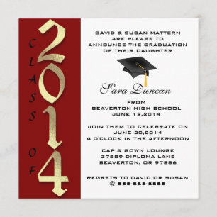 Invitation 2014 élégante classique mignonne