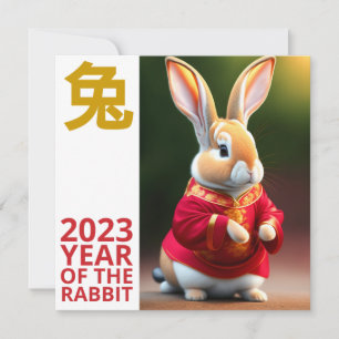 Invitation 2023 Année du Nouvel An chinois du lapin   2