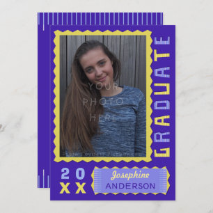 Invitation 2023 Graduation Party Photo mignonne violet mood j