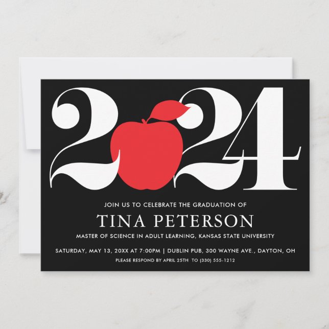 Invitation 2024 Teacher Graduation Party (Devant)