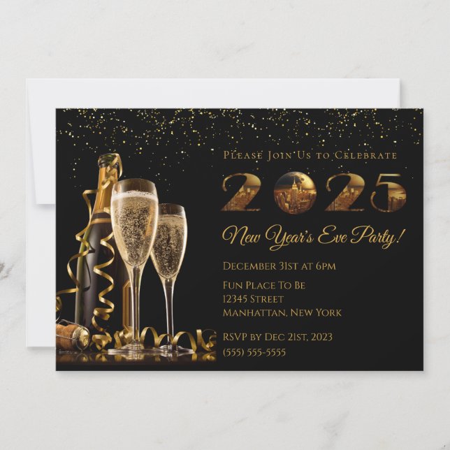 Invitation 2025 Soirée de la Saint-Sylvestre-Ball-NYC- (Devant)