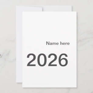 Invitation 2026 2027 2028 nom titre ici année lettre gras