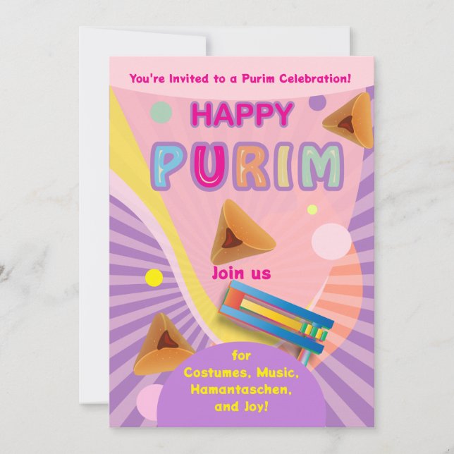 Invitation 2026 Happy Purim Festival for All Ages (Devant)