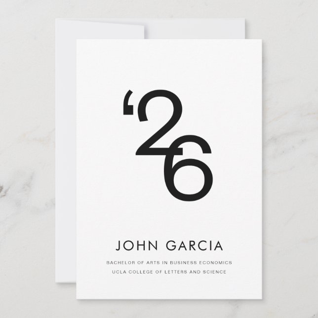 Invitation 2026 Modern Graduation Announcements (Devant)