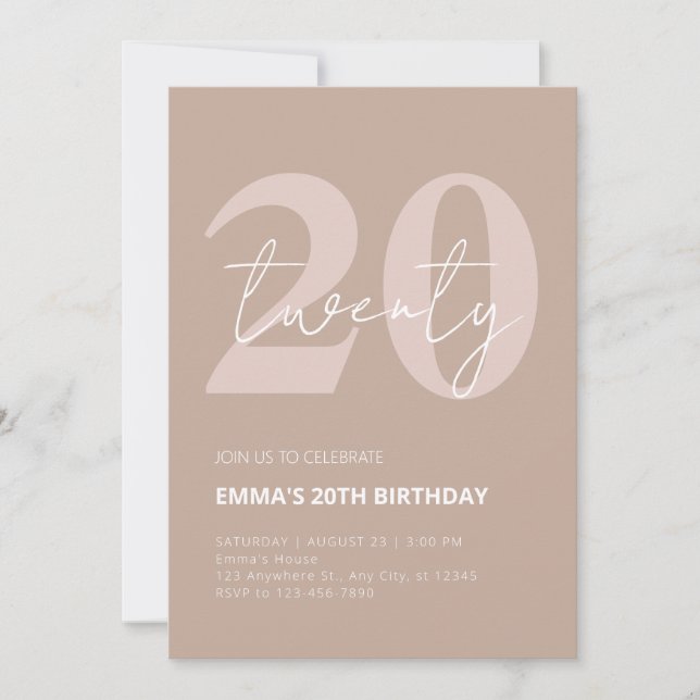 Invitation 20e anniversaire (Devant)