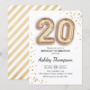 Invitation 20e anniversaire - Ballons d'or