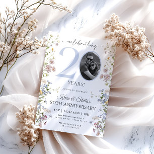 Invitation 20e Anniversaire de Wildflower Photo