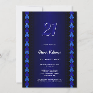 Invitation 21e anniversaire Black and Blue Party