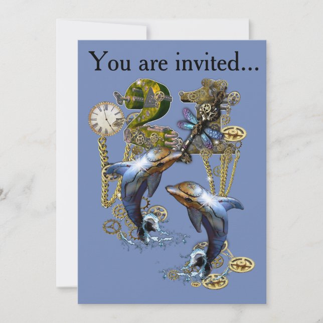 Invitation 21e anniversaire de Steampunk (Devant)