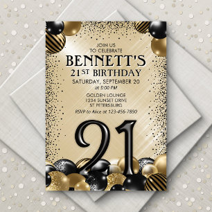 Invitation 21e anniversaire des ballons d'or noir